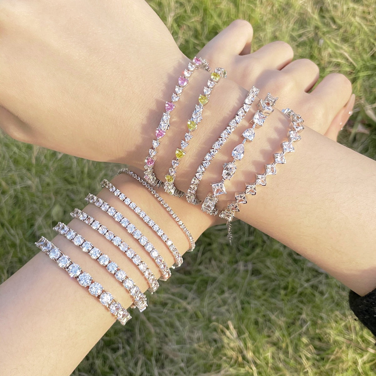 [Lumi Jewels]Luxurious Ornate Round Cut Tennis Bracelet