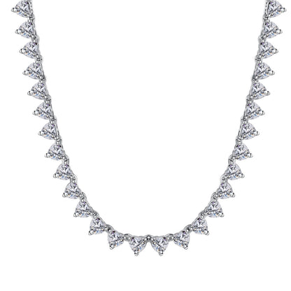 [Lumi Jewels]Ornate Heart Cut Tennis Necklace