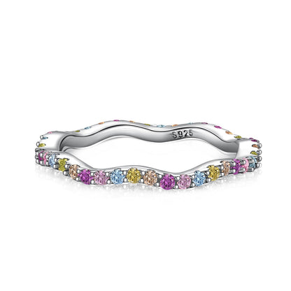 [Lumi Jewels]Dainty Colorful Round Cut Party Ring