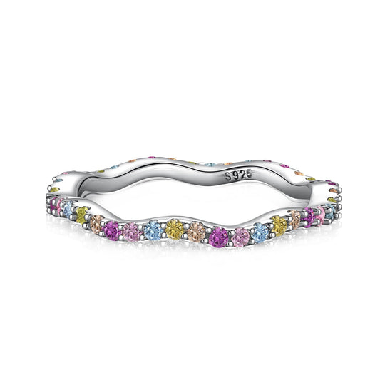 [Lumi Jewels]Dainty Colorful Round Cut Party Ring