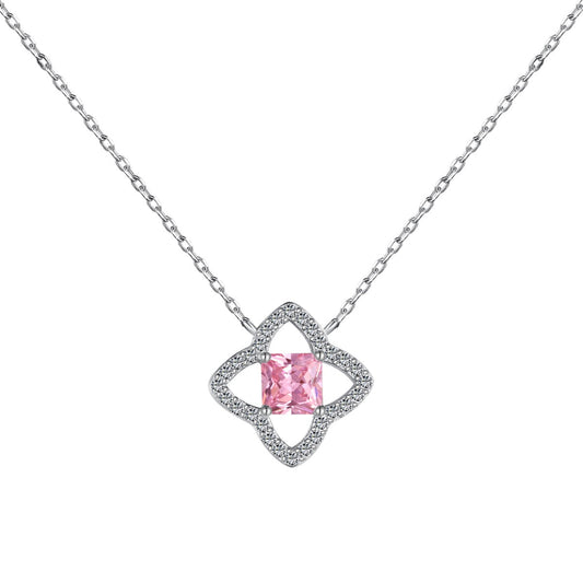 [Lumi Jewels]Exquisite Flower Shape Princess Cut Necklace