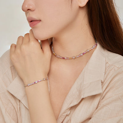 [Lumi Jewels]Delicate Romantic Heart Shape Lover Bracelet