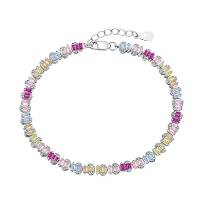 [Lumi Jewels]Delicate Colorful Emerald Cut Party Bracelet