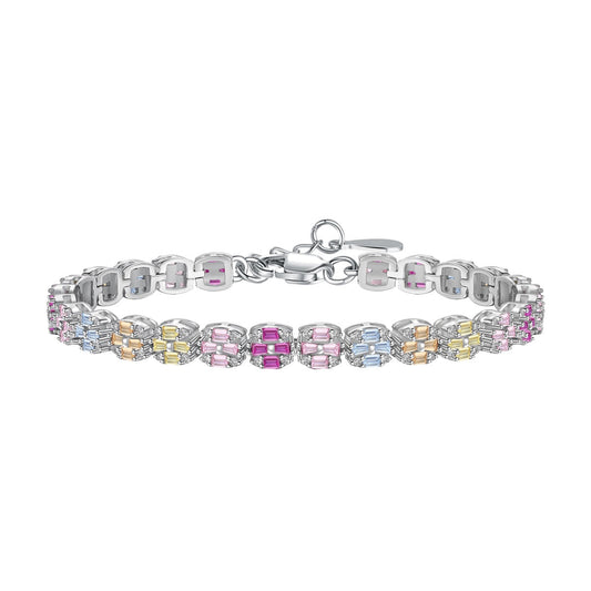 [Lumi Jewels]Delicate Colorful Emerald Cut Daily Bracelet