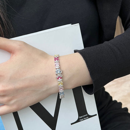 [Lumi Jewels]Delicate Colorful Multi Cut Party Bracelet