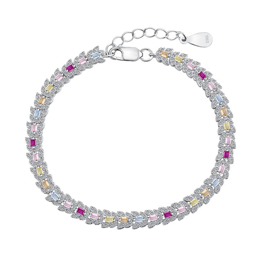 [Lumi Jewels]Delicate Colorful Multi Cut Daily Bracelet