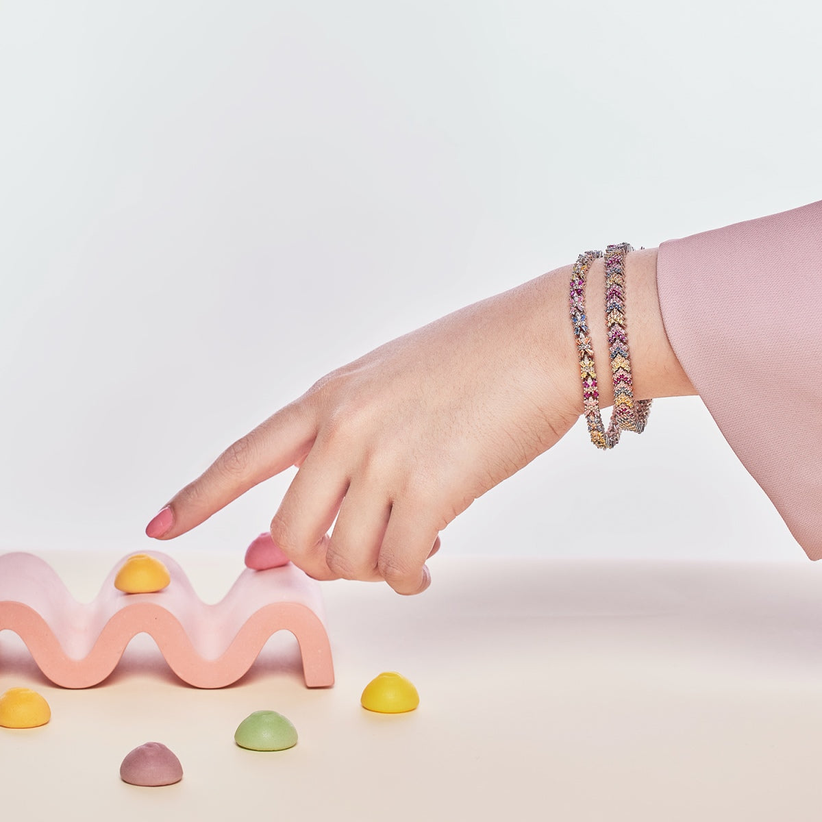 [Lumi Jewels]Radiant Colorful Emerald Cut Party Bracelet