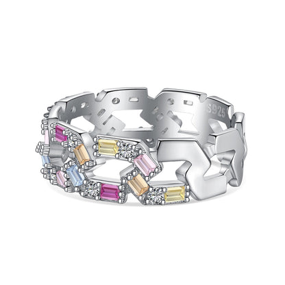 [Lumi Jewels]Sparkling Vibrant Emerald Cut Daily Ring