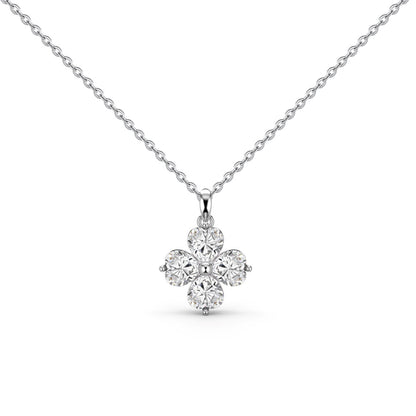 [Lumi Jewels]Heart-Shaped Four-Leaf Clover Bead Necklace