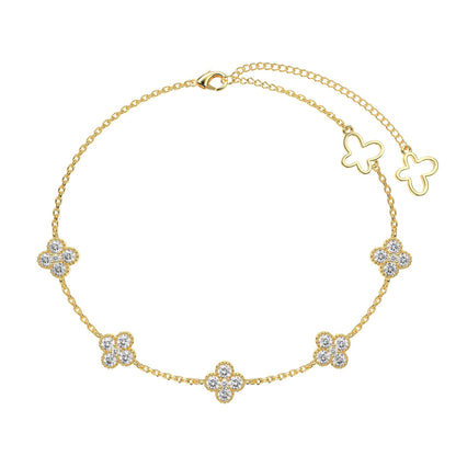 [Lumi Jewels]Four-Leaf Clover Hollow Butterfly Bracelet