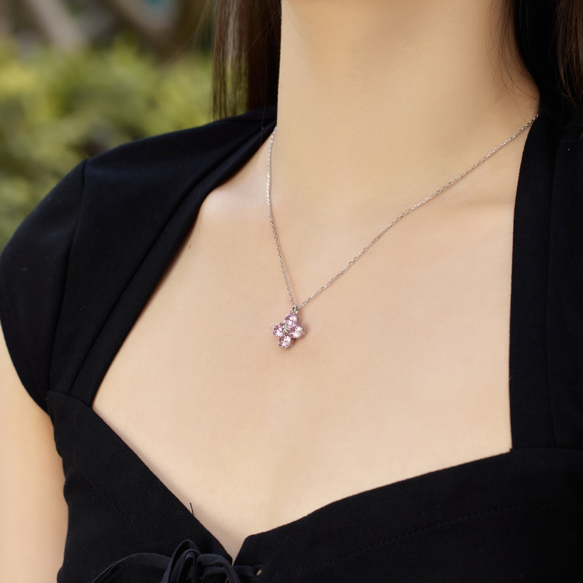 [Lumi Jewels]Four-Leaf Clover And Eight-Pointed Star Necklace