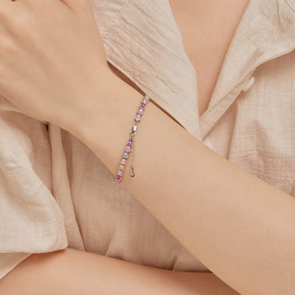 [Lumi Jewels]Delicate Colorful Emerald Cut Party Bracelet