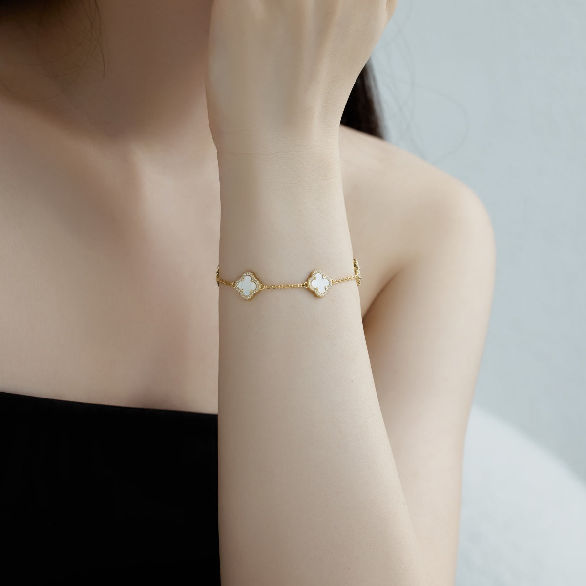 [Lumi Jewels]Four-Leaf Clover Exquisite Bracelet