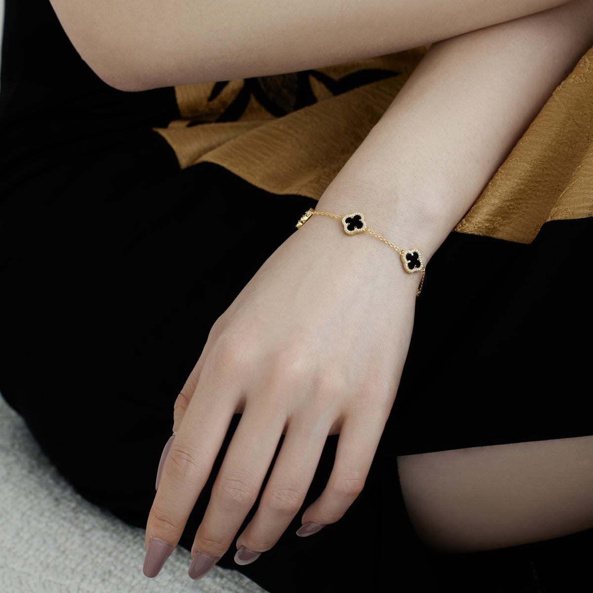 [Lumi Jewels]Four-Leaf Clover Exquisite Bracelet
