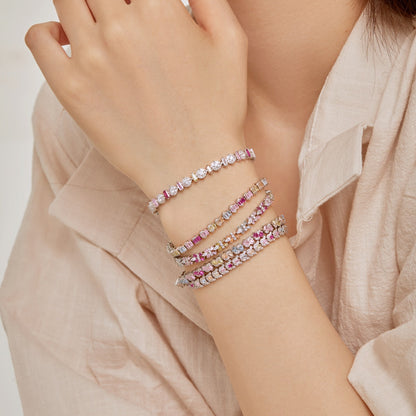 [Lumi Jewels]Delicate Colorful Multi Cut Daily Bracelet