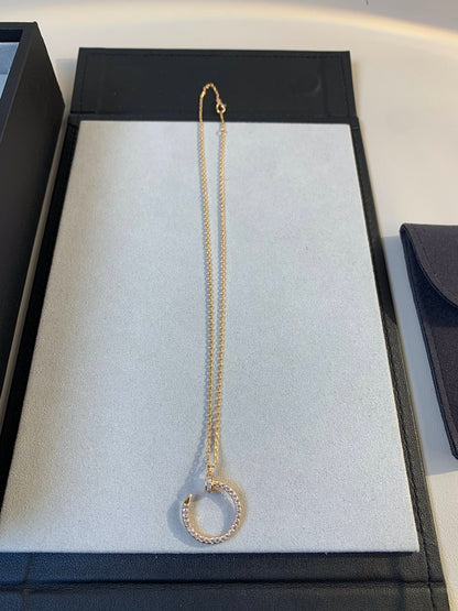 [Lumi Jewels]JUSTE NECKLACE PINK GOLD DIAMONDS