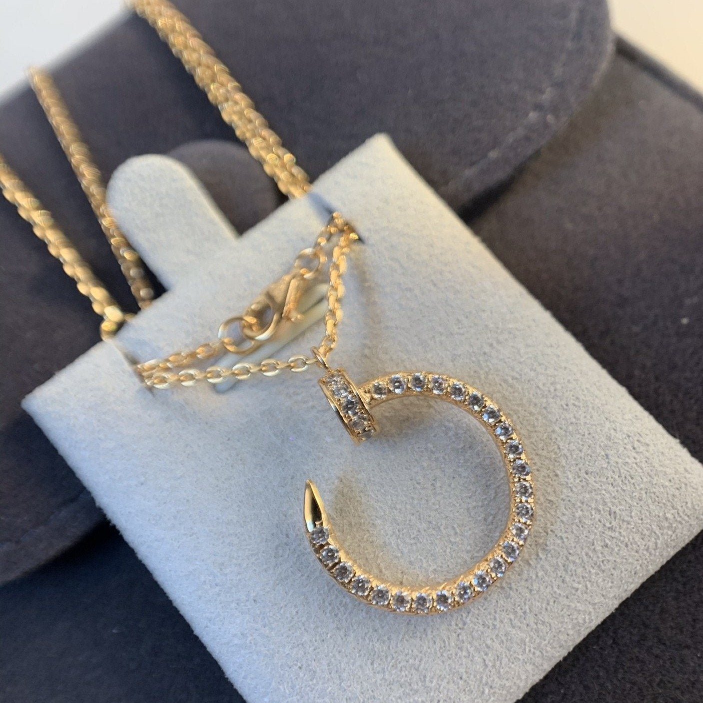 [Lumi Jewels]JUSTE NECKLACE PINK GOLD DIAMONDS