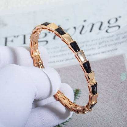 [Lumi Jewels]SERPENTI BRACELET PINK GOLD ONYX
