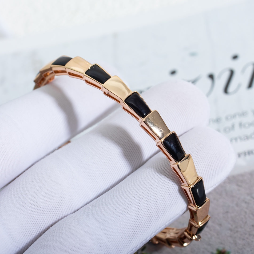 [Lumi Jewels]SERPENTI BRACELET PINK GOLD ONYX