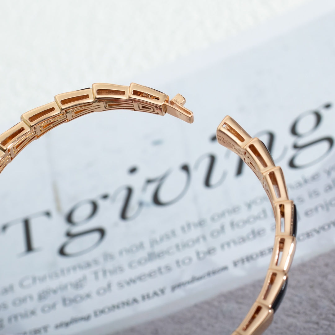 [Lumi Jewels]SERPENTI BRACELET PINK GOLD ONYX