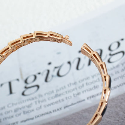 [Lumi Jewels]SERPENTI BRACELET PINK GOLD ONYX