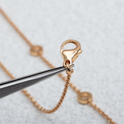[Lumi Jewels]PARENTESI NECKLACE PINK GOLD DIAMOND