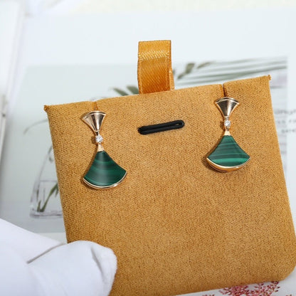 [Lumi Jewels]DREAM MALACHITE PINK GOLD EARRINGS