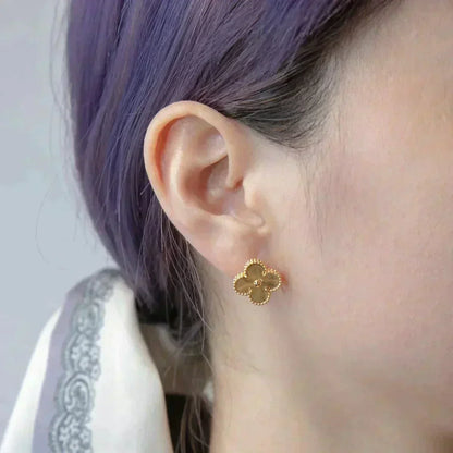 [Lumi Jewels]CLOVER MEDIUM 1 MOTIFS LASER EARRINGS