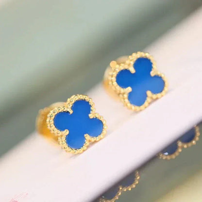 [Lumi Jewels]CLOVER MINI 9.5MM TURQUOISE EARRINGS