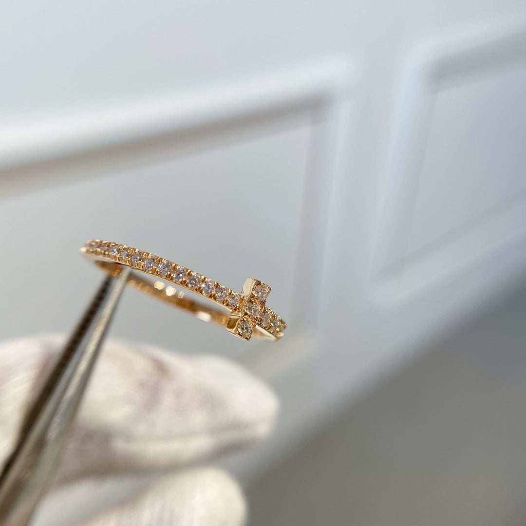 [Lumi Jewelry]T RING DIAMOND PINK GOLD