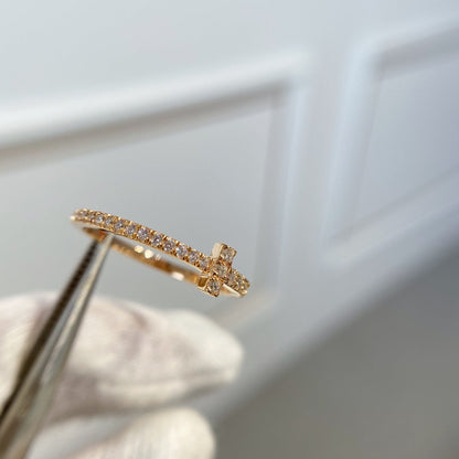 [Lumi Jewelry]T RING DIAMOND PINK GOLD