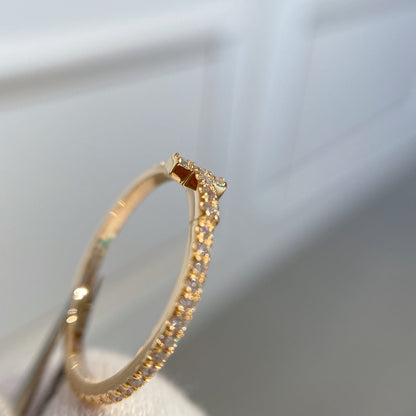 [Lumi Jewelry]T RING DIAMOND PINK GOLD