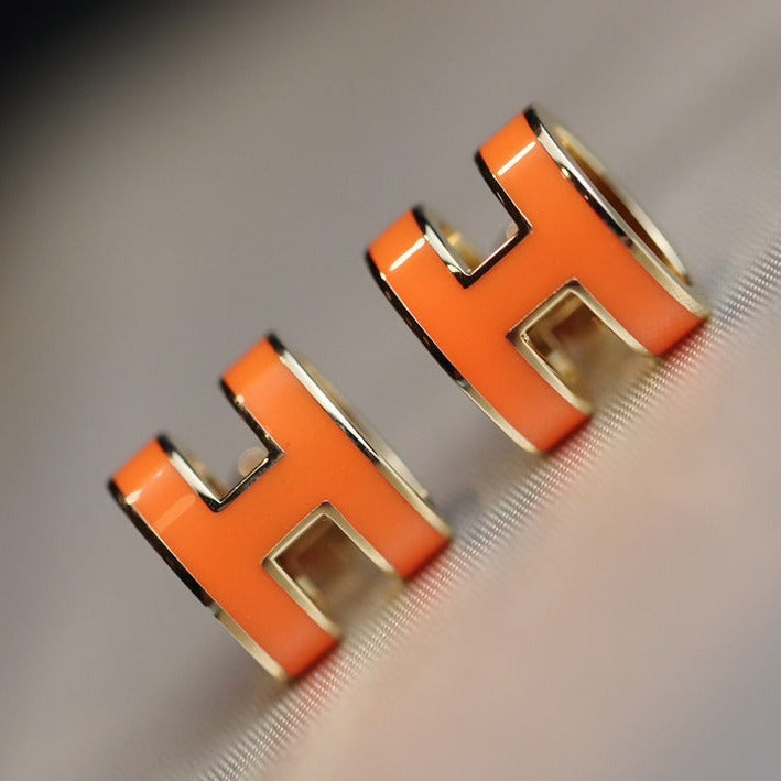 [Lumi Jewels]MINI POP H EARRINGS ORANGE