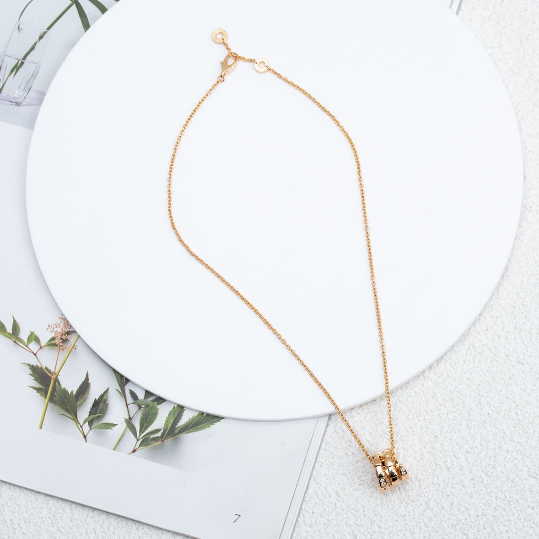 [Lumi Jewels]SERPENTI PINK GOLD NECKLACE DIAMOND
