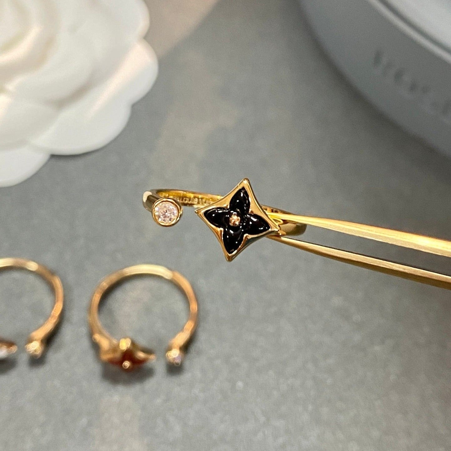 [Lumi Jewels]STAR 1 DIAMOND OPEN RING