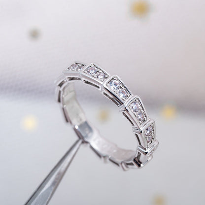 [Lumi Jewels]SERPENTI RING SILVER DIAMOND PAVED 3MM