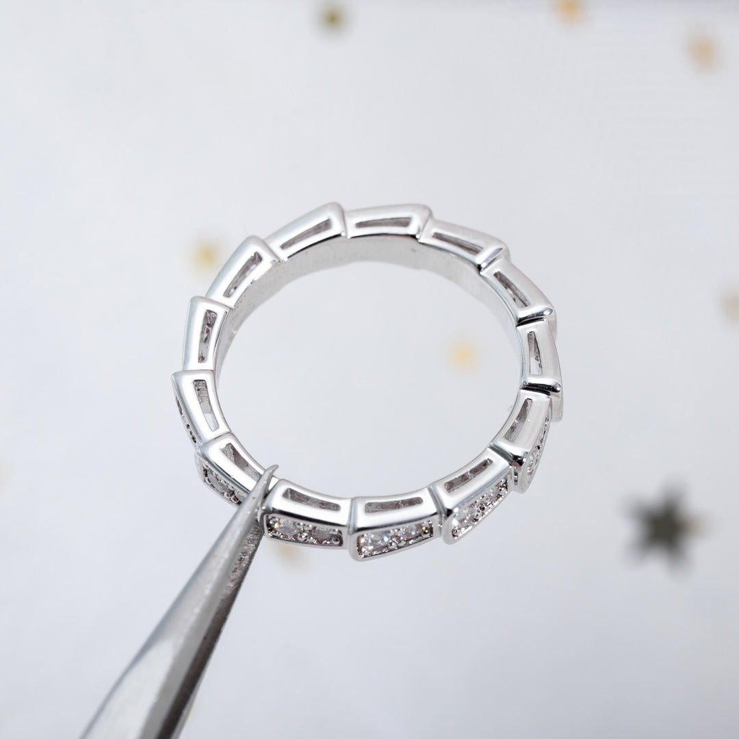[Lumi Jewels]SERPENTI RING SILVER DIAMOND PAVED 3MM
