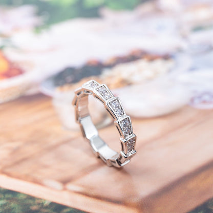 [Lumi Jewels]SERPENTI RING SILVER DIAMOND PAVED 3MM