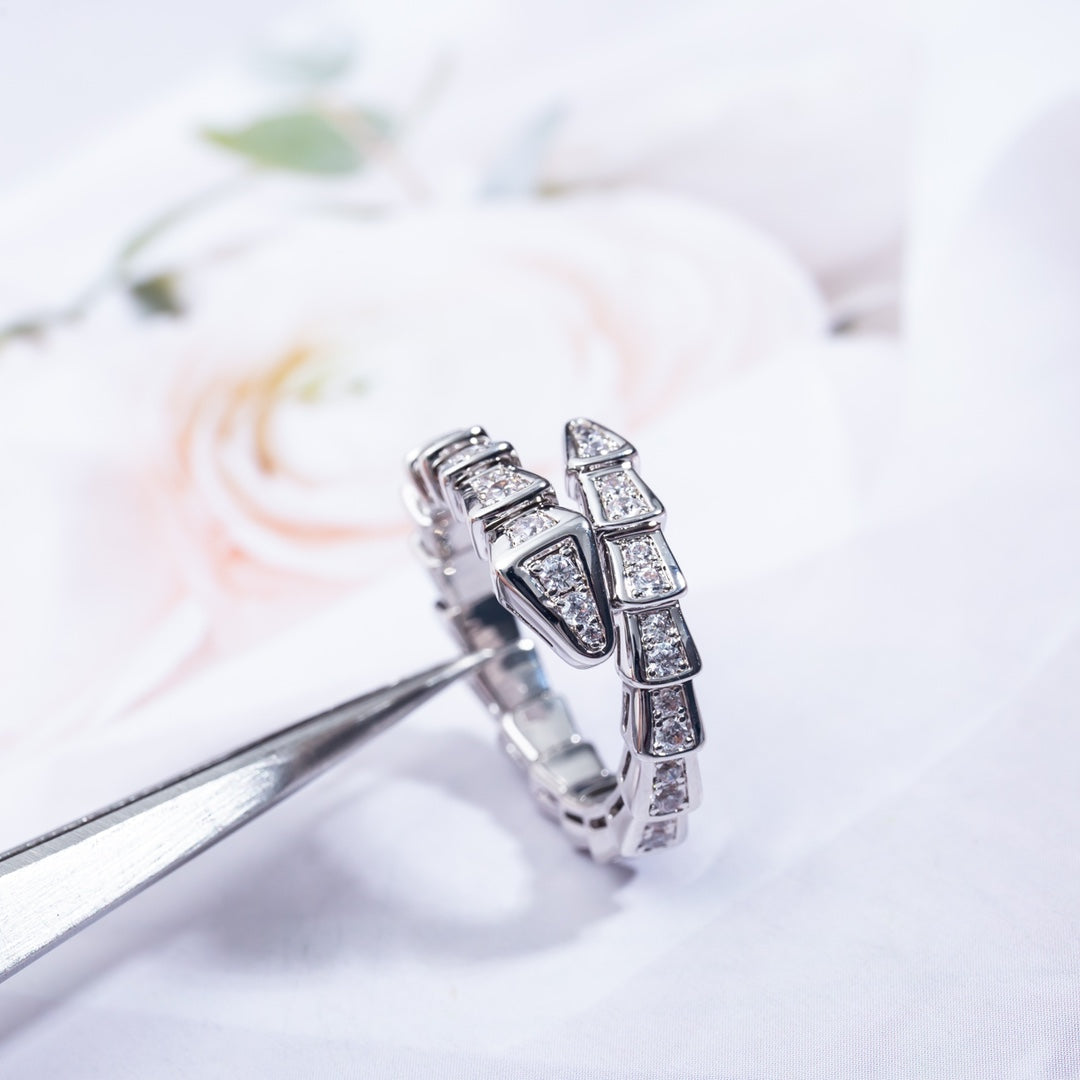 [Lumi Jewels]SERPENTI RING SILVER DIAMOND PAVED 4MM