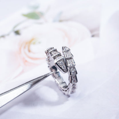 [Lumi Jewels]SERPENTI RING SILVER DIAMOND PAVED 4MM
