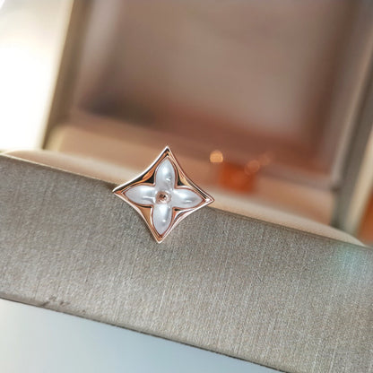 [Lumi Jewels]STAR MOP PINK GOLD EARRINGS