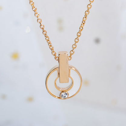 [Lumi Jewels]GARI NECKLACE PINK GOLD MOP