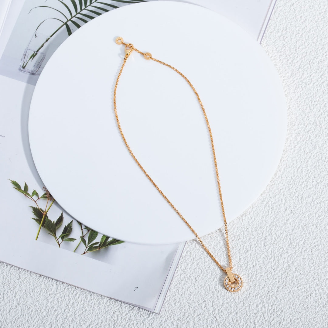 [Lumi Jewels]GARI NECKLACE PINK GOLD DIAMOND