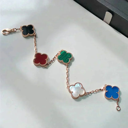 [Lumi Jewels]CLOVER 5 MOTIFS MULTICOLOR  BRACELET