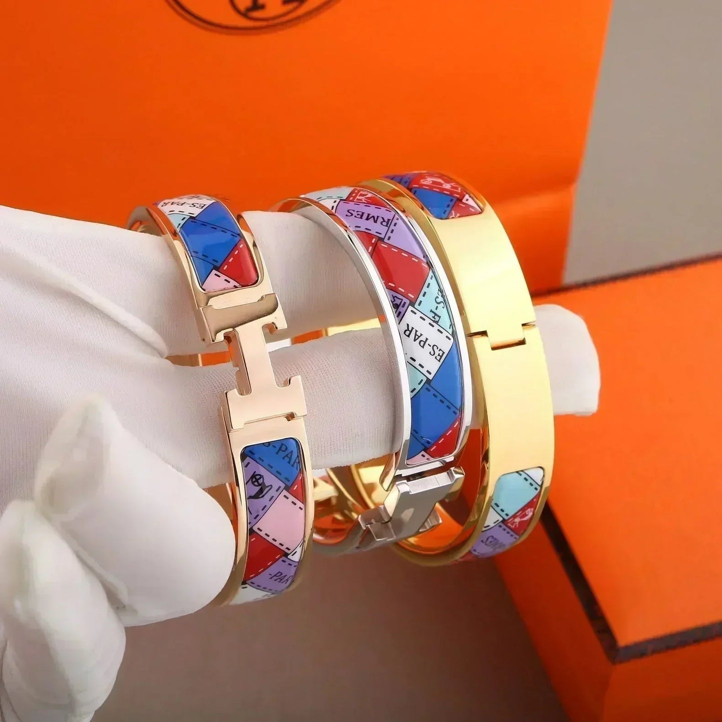 [Lumi Jewels]H BRACELET DOTTED BORDER 12MM