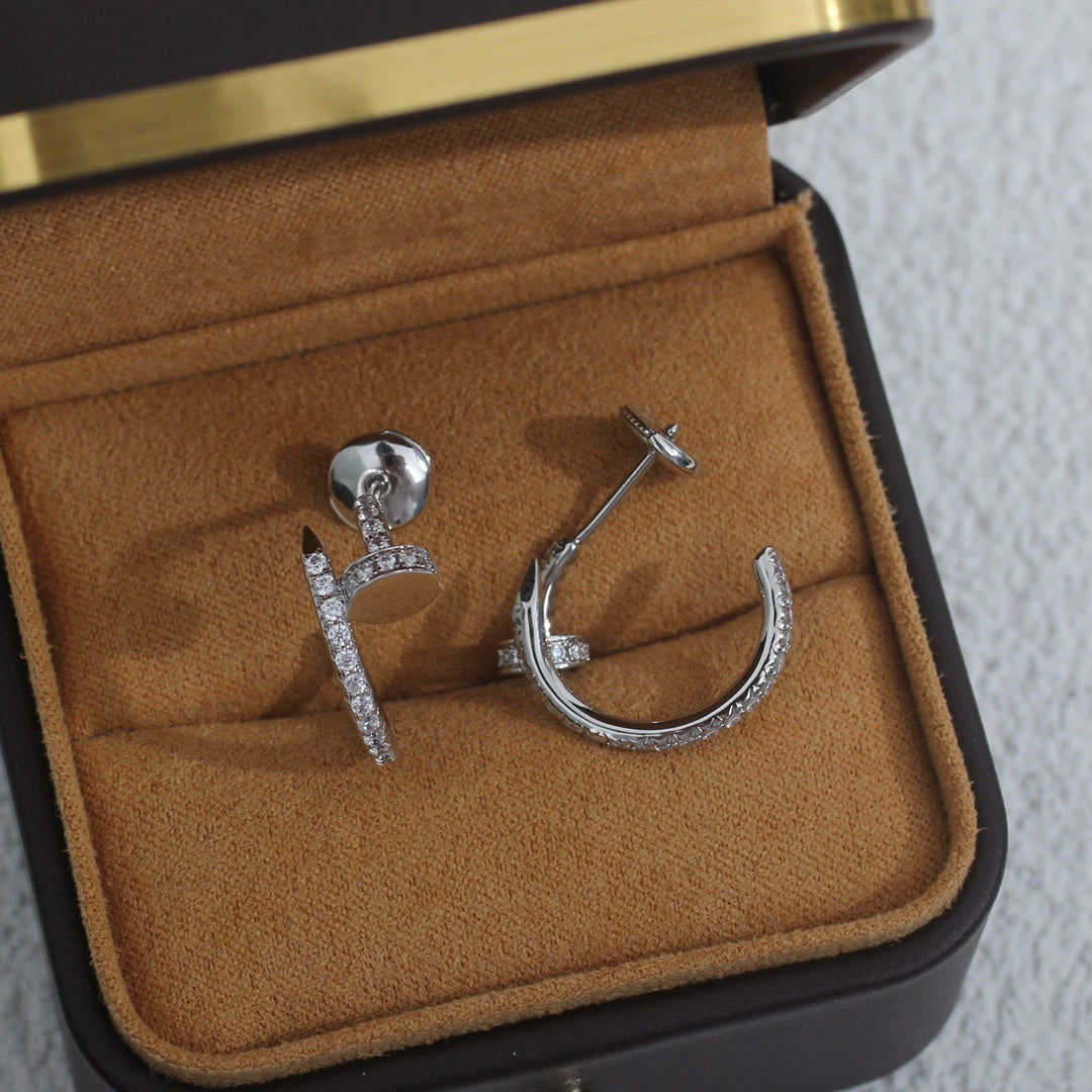 [Lumi Jewels]JUSTE EARRINGS 12.75MM SILVER DIAMOND