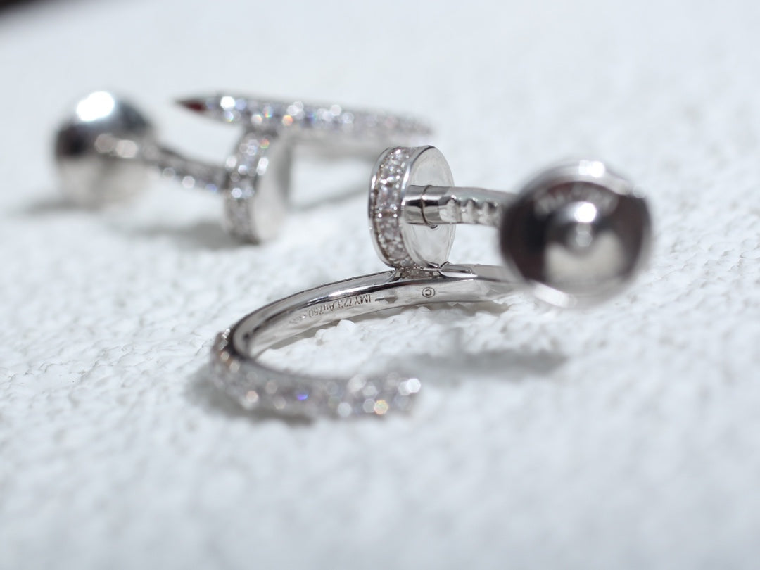 [Lumi Jewels]JUSTE EARRINGS 12.75MM SILVER DIAMOND