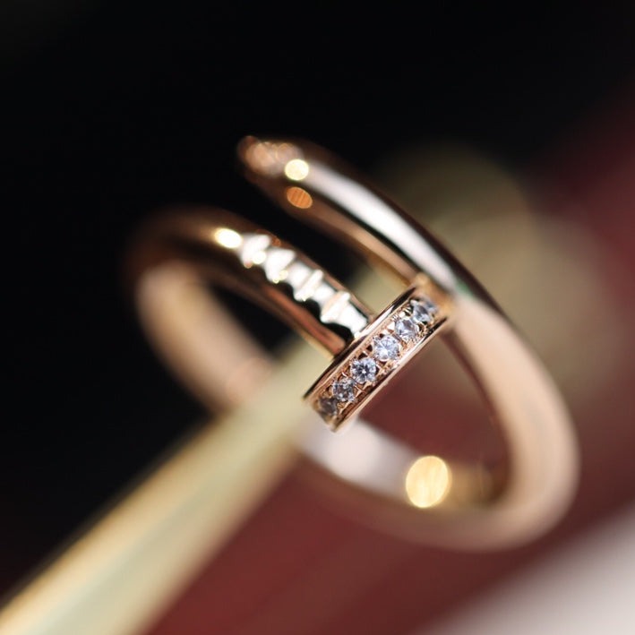 [Lumi Jewels]JUSTE RING 2.65MM PINK GOLD DIAMOND