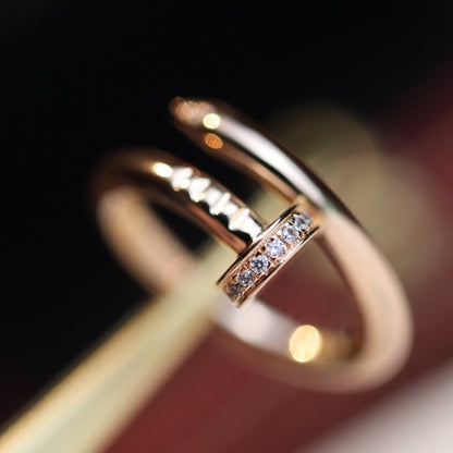 [Lumi Jewels]JUSTE RING 2.65MM PINK GOLD DIAMOND