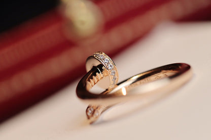 [Lumi Jewels]JUSTE RING 2.65MM PINK GOLD DIAMOND